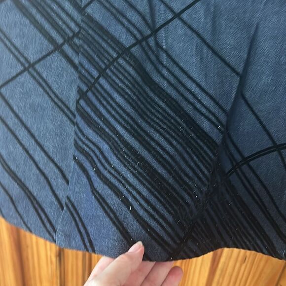 ***** 5 for $25 Ashley Stewart Denim Tank with Velvet and Sparkles - Picture 2 of 6